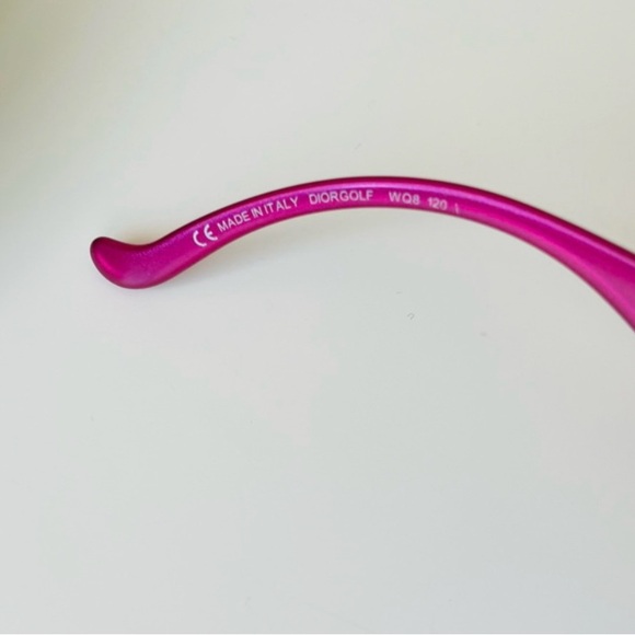 LIKE NEW SO RARE DIOR Vintage Golf Pink rimless sunglasses Y2K Barbie style - Picture 13 of 15